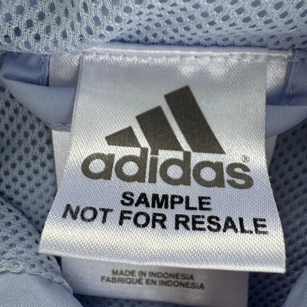 Adidas Sample Not For Resale Windbreaker Jacket Light Blue Mens Medium Rare